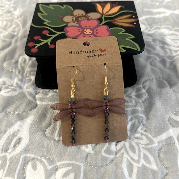 Firefly earrings with gold - Picture 2 of 6